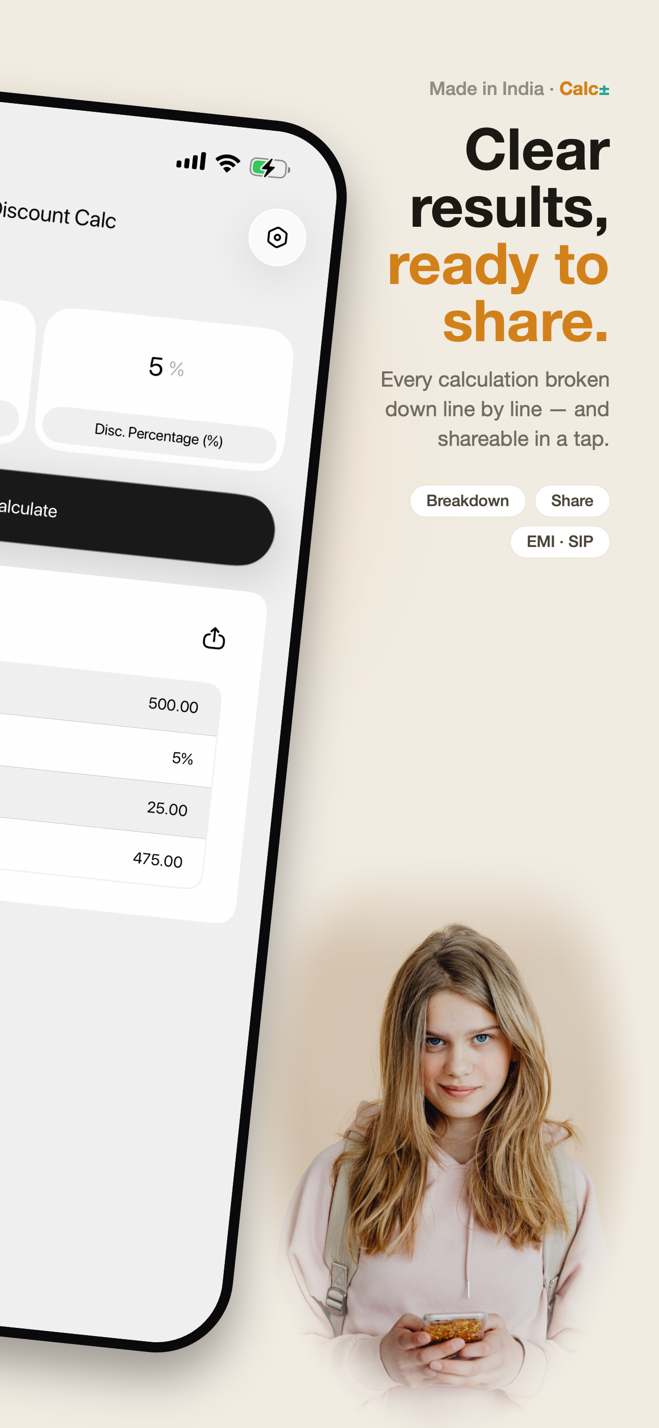 Calc ± Smart Widgets mobile screen 4